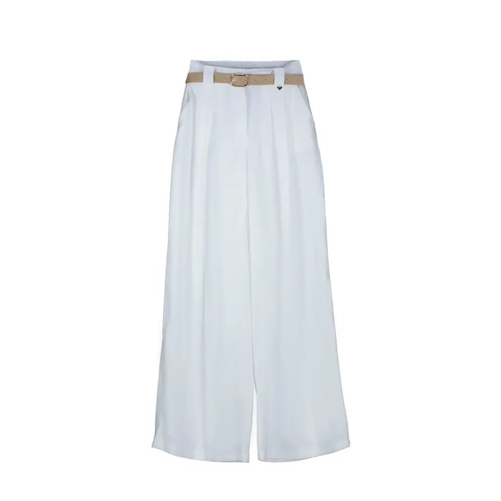 Amélie & Amélie Linnen Broek Marlon A605 - Off White