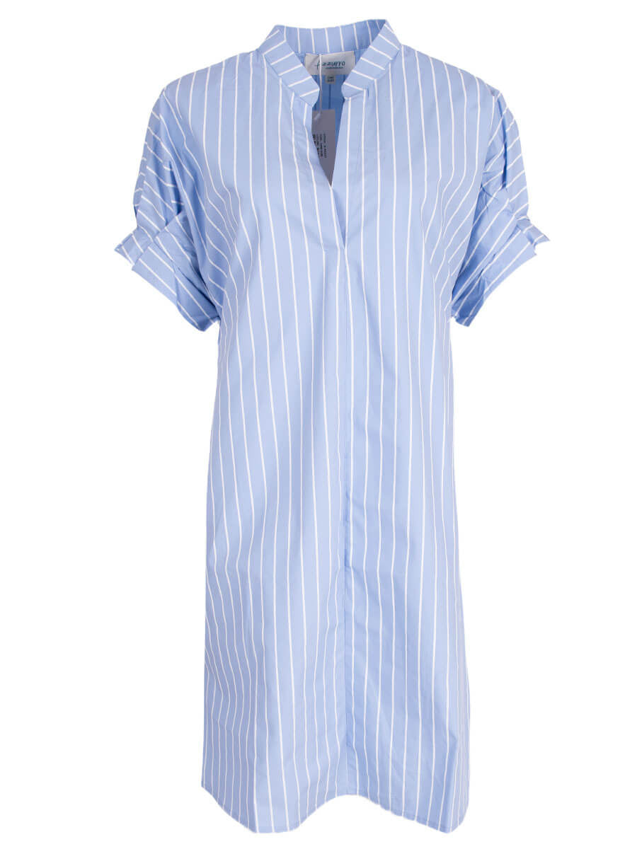 Azzurro Jurk A-95257 - Blue/White