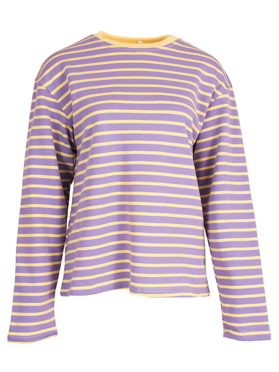 Azzurro Longsleeve Top A-9974 - Lilac/Yellow