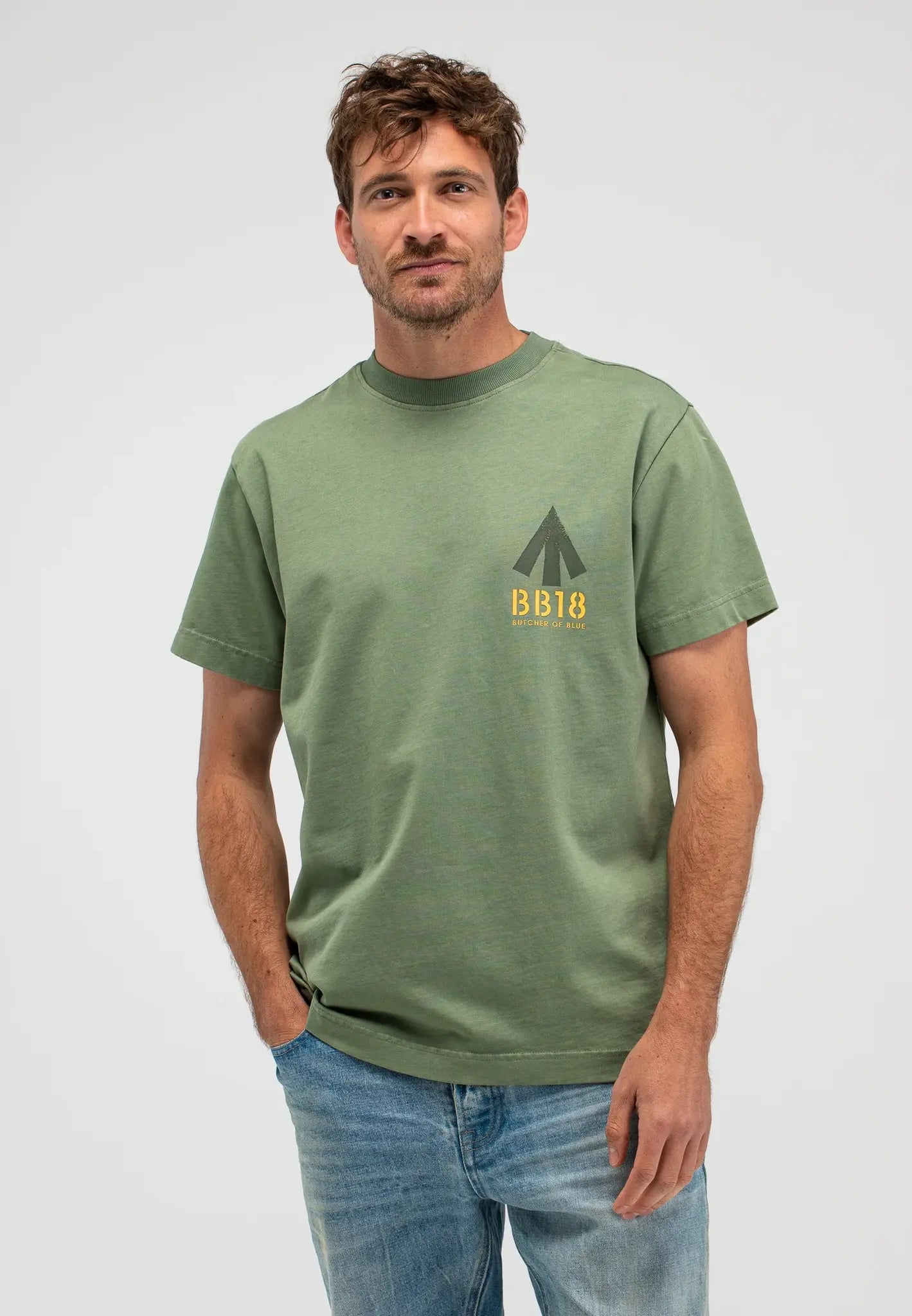 Butcher Of Blue T-Shirt Army Carlow M2613048 - 792 Jade Green