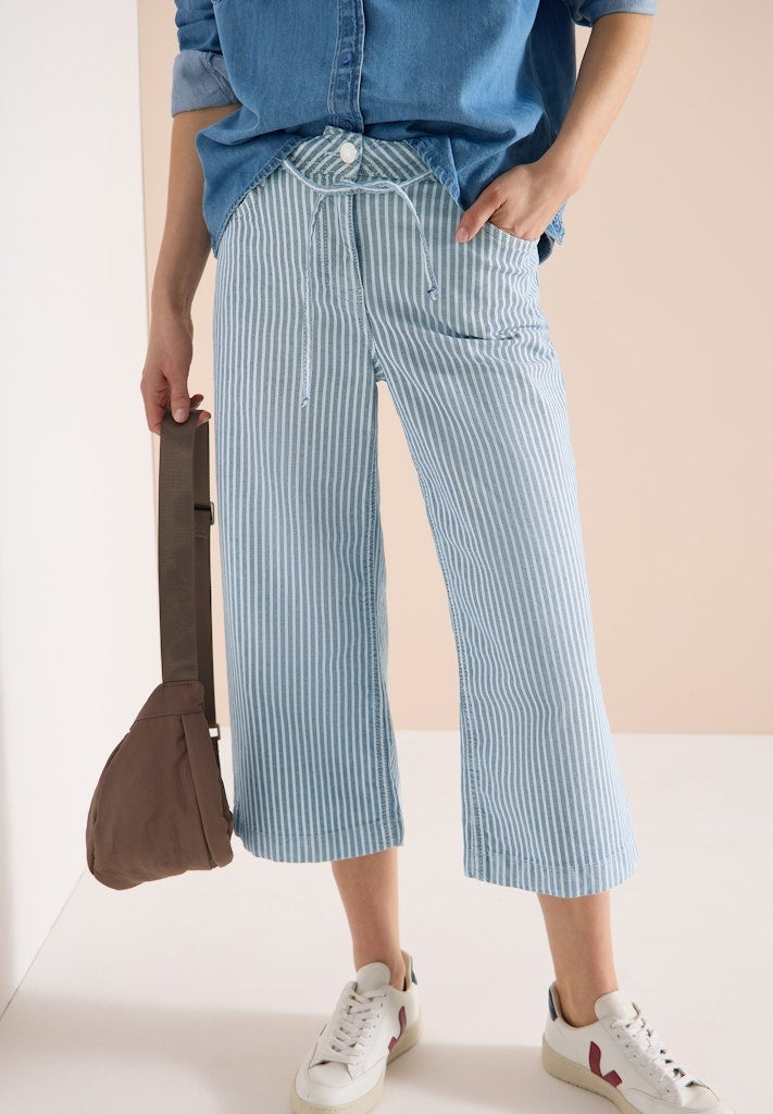 Cecil Jeans Wide Leg B380795 - 20283 Mid Blue Wash