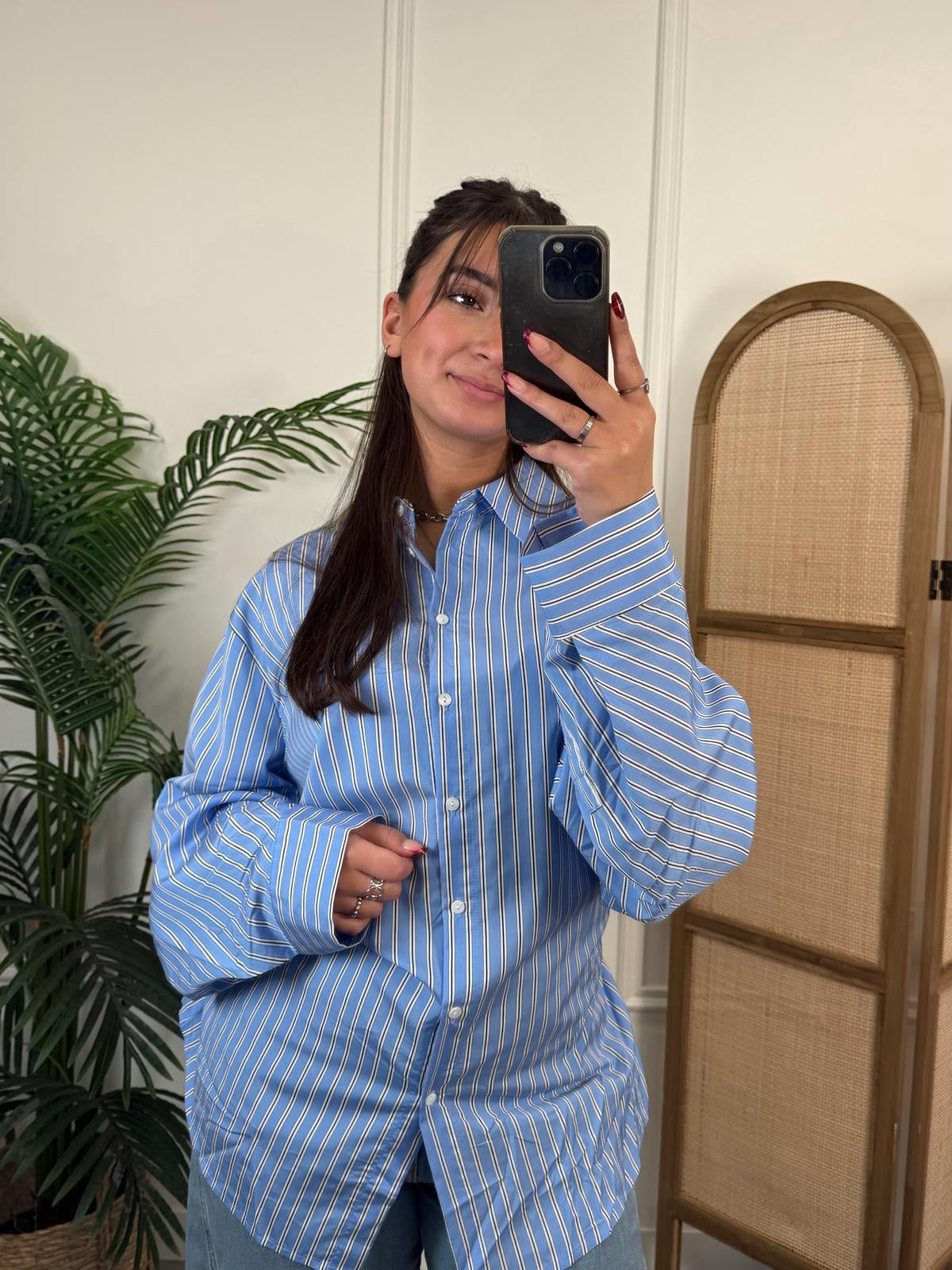 Greenfield Fashion Gestreepte Blouse - Blue Striped