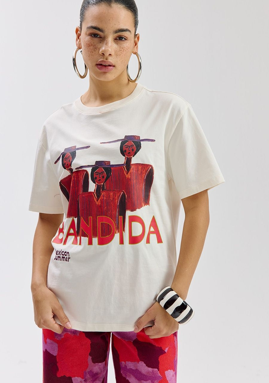 Harper and Yve T-shirt Bandida SS6Y304 - 101 Ecru