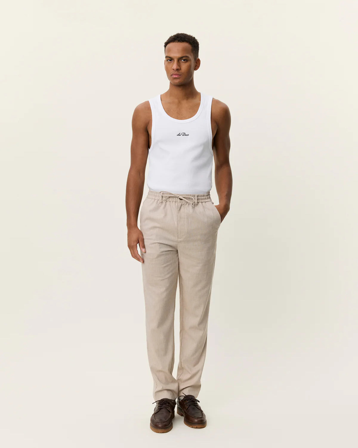 Les Deux Linnen Broek Como 1001340 - 815 Light Sand
