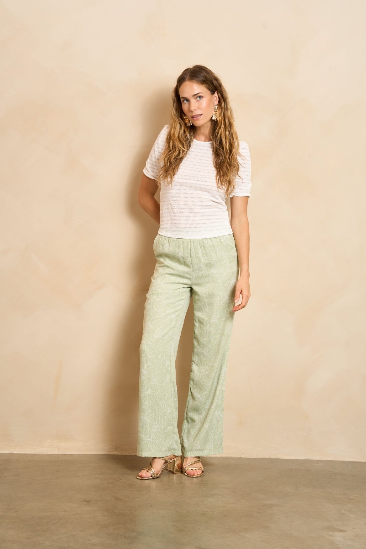 Lofty Manner Trouser Elune RD31 - 446 Mint Off White