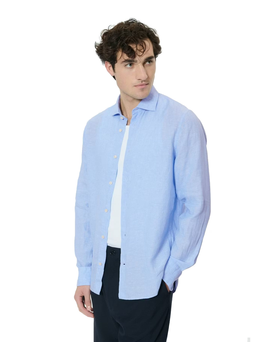 Matinique Linnen Overhemd MAmarc 30205841 - 154030 Chambray Blue