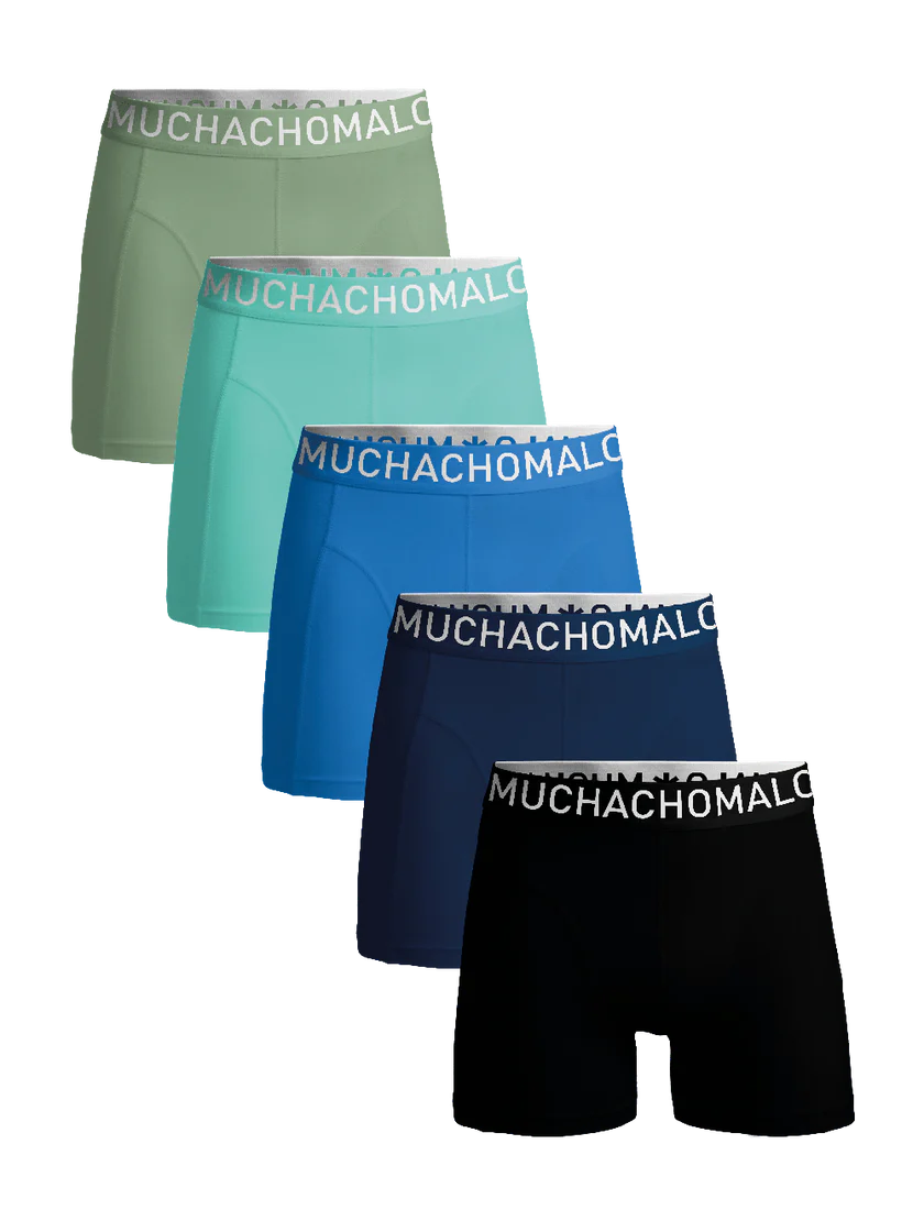 Muchachomalo Boxershorts LCSOLID1010-129 - Black/Blue/Green