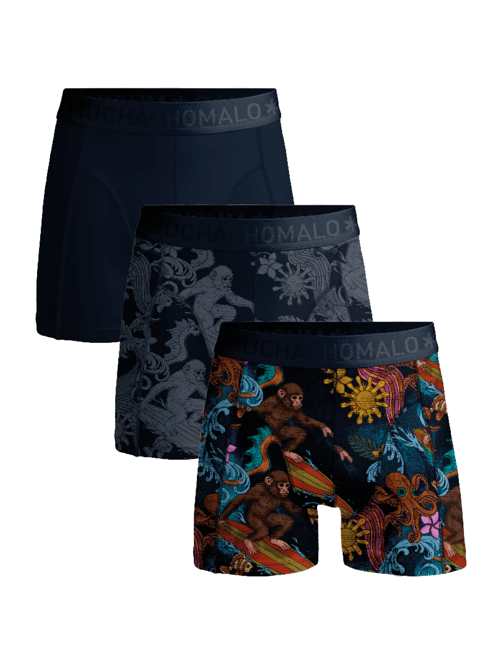 Muchachomalo Boxershorts SURFMONKEY1010-01 - Print/Print/Blue