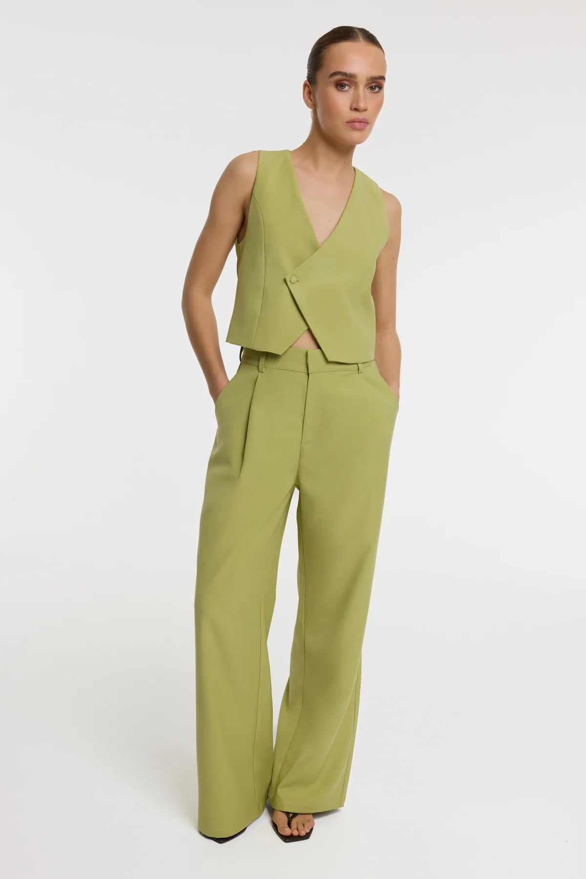 Refined Department Pantalon Puck R2603163987 - 706 Matcha