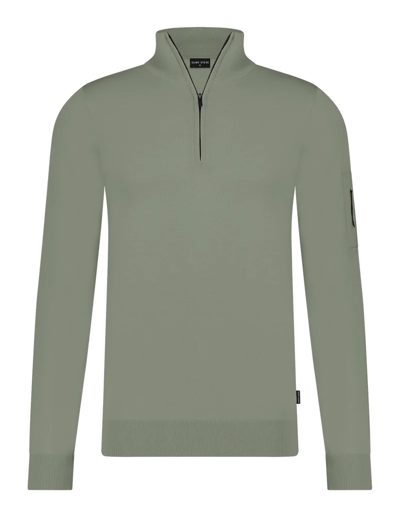 SAINT STEVE Half-Zip Trui 210160 - 60021 Leaf Green