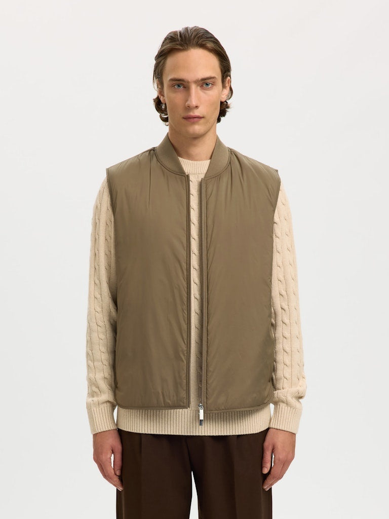Selected Gilet SLHTHOMAS 16097822 - Caribou