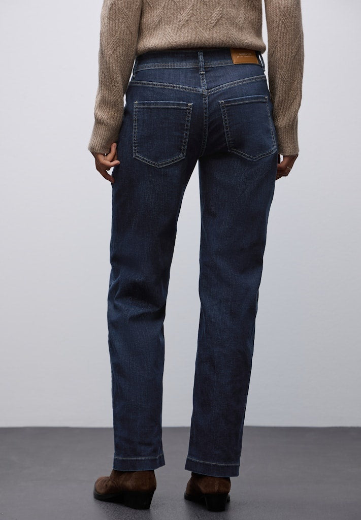 Street one Jeans QR Style Straight Leg.Mw.Dark - 17230 30 - Lengtemaat L30