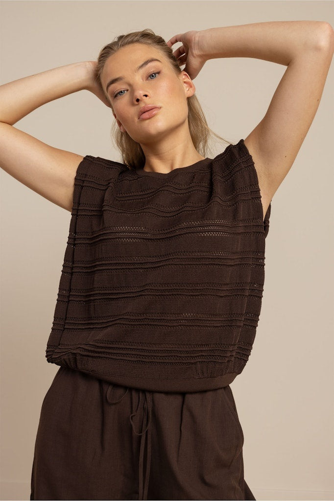 Studio Anneloes Top Leona 13773 - 8700 Espresso