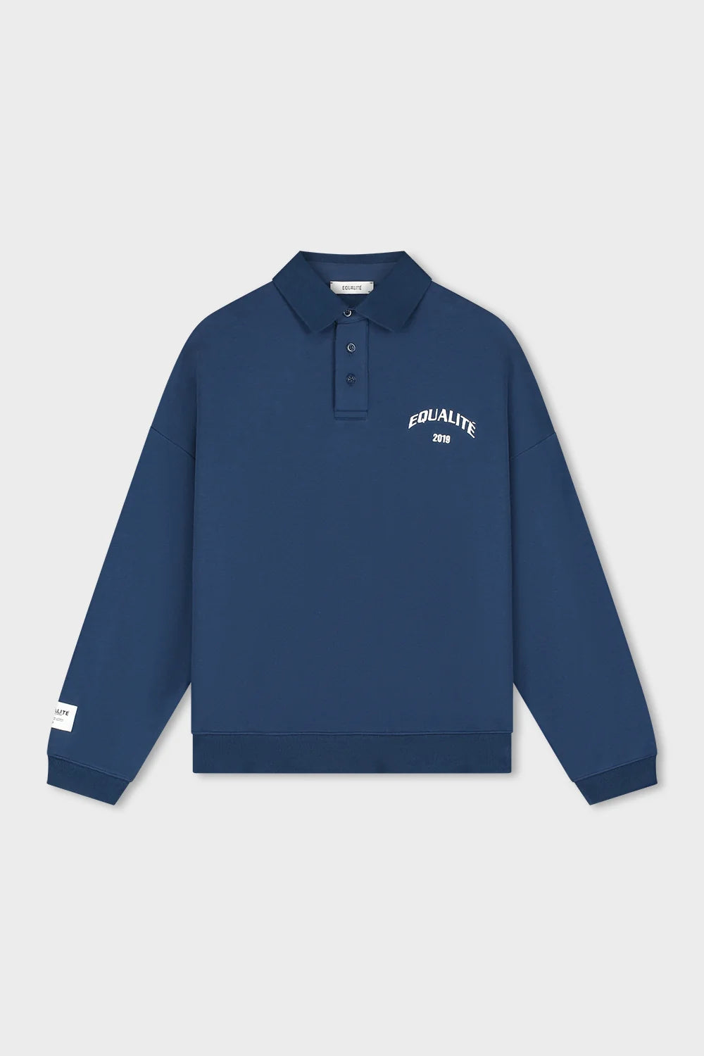 VARSITY_POLO_SWEATER_NAVY_OFFWHITE_Front
