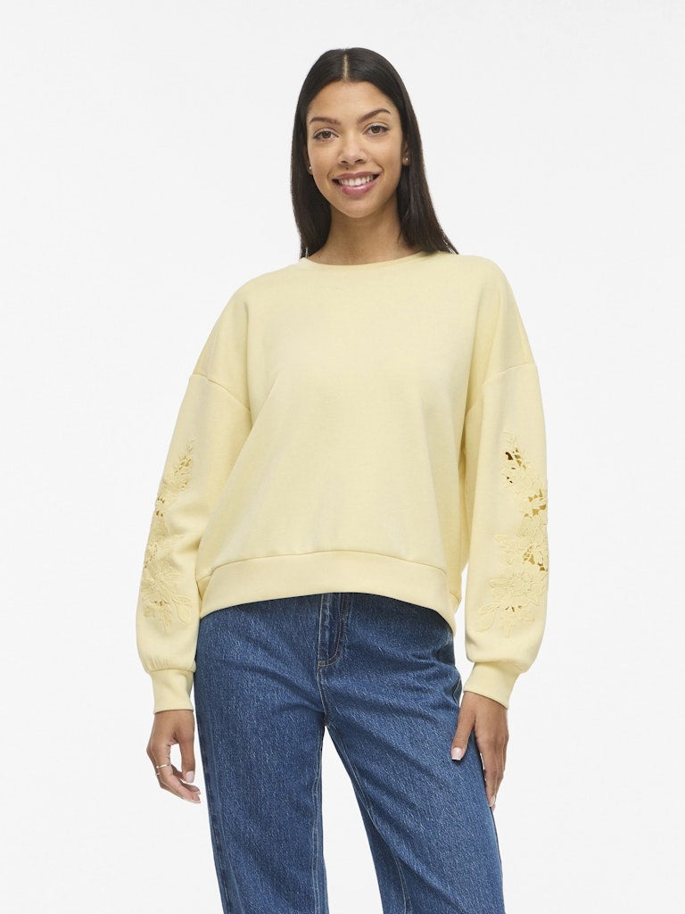 Vila Sweater VISIFFI 14114069 - Pastel Yellow