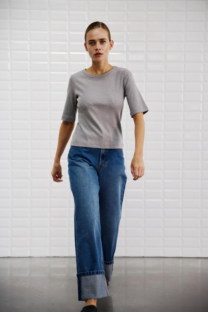 Withblack Top 00001273 - GREY MELANGE