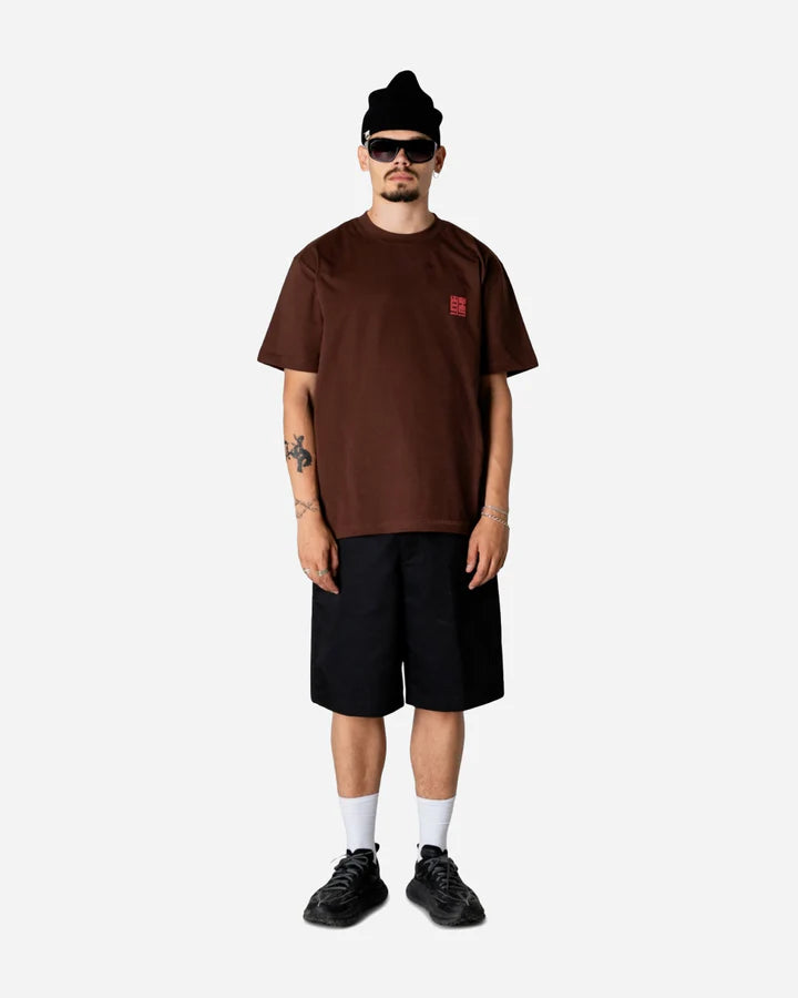 Woodbird T-Shirt Baine Nopa 2626-401 Dark Brown