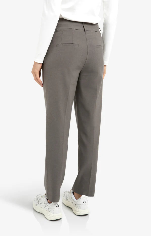 YAYA Broek Dubbele Tailleband 01-301225-510 - 990332 Dark Taupe Grey