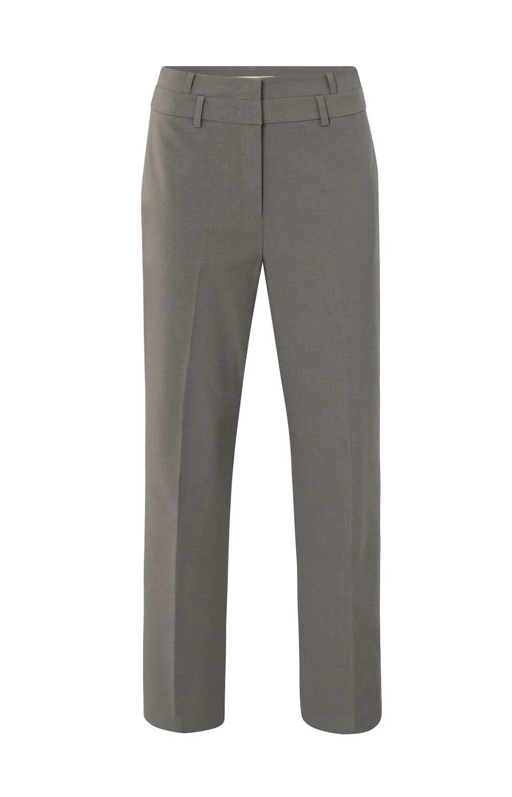 YAYA Broek Dubbele Tailleband 01-301225-510 - 990332 Dark Taupe Grey