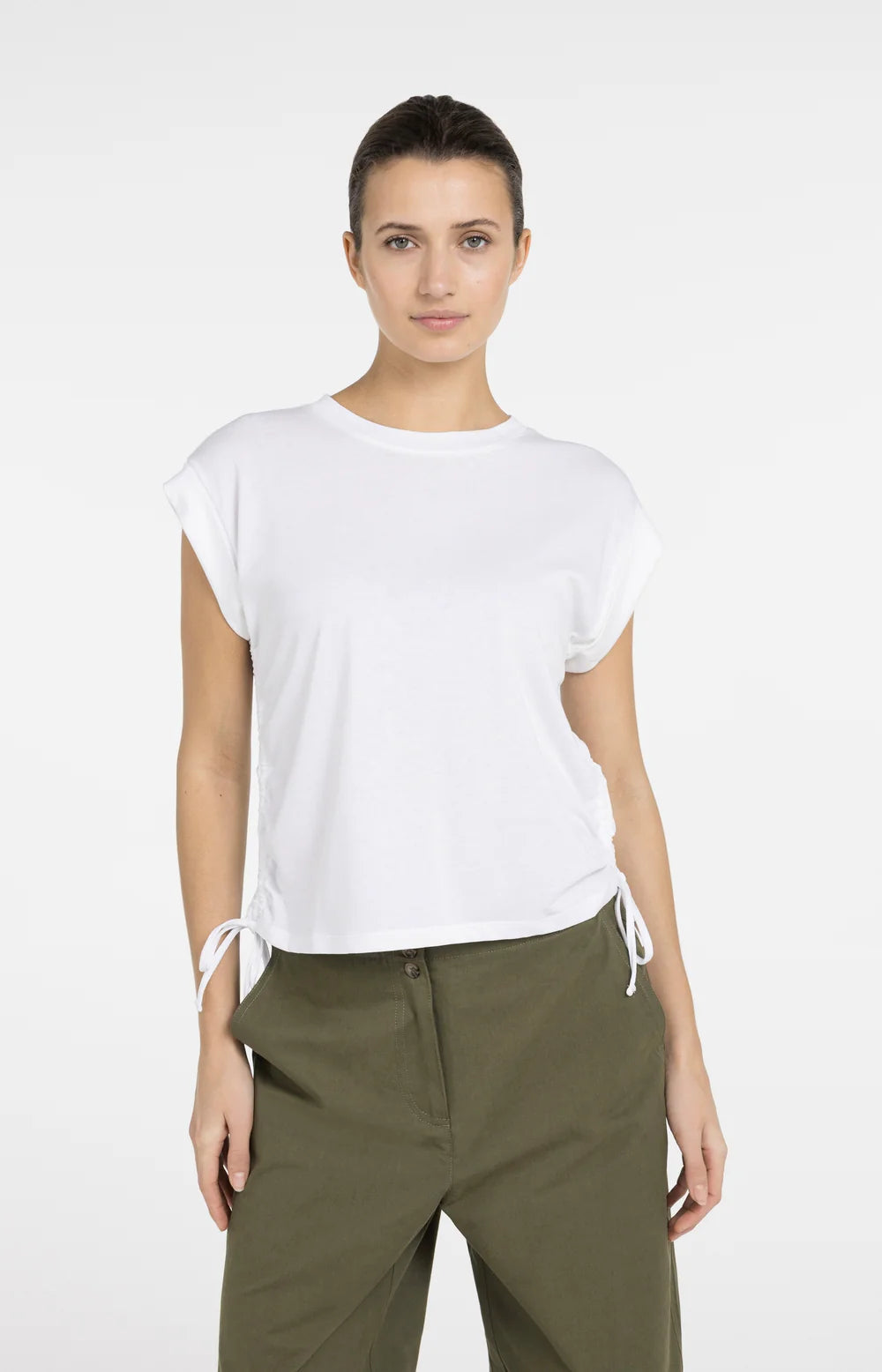 Yaya Linnen Top 01-709362-604 - 00000 Pure White