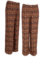 Azzurro Broek A-5580 - Dark Brown/Pink