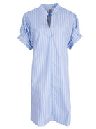 Azzurro Jurk A-95257 - Blue/White