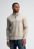 Butcher of Blue Half-Zip Trui Clifden 1926002 - 697 Lt. Sand