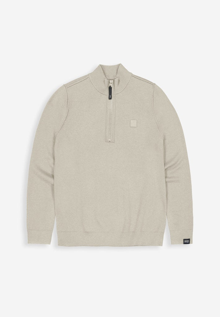 Butcher of Blue Half-Zip Trui Clifden 1926002 - 697 Lt. Sand