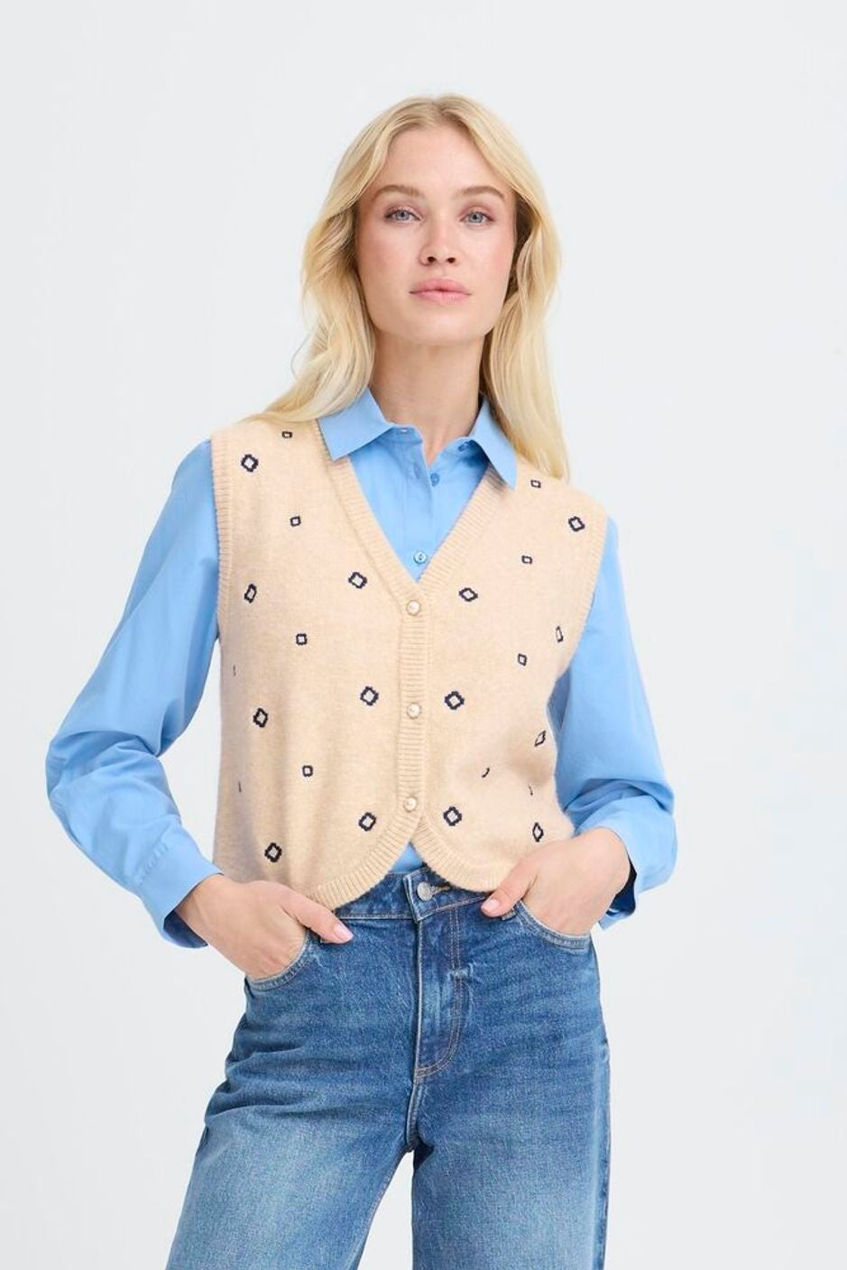 B.Young Gilet BYNADIKA 20818487 - Oyster Gray