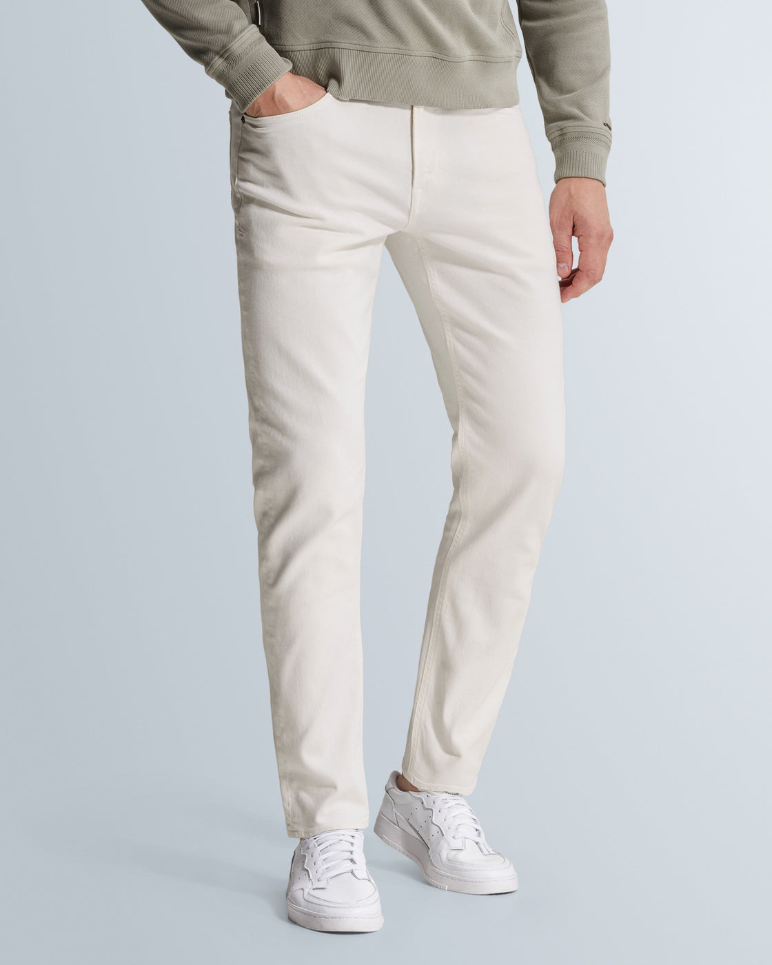 Cast Iron Valver Regular Fit Broek CTR2602623-7009 Whisper White