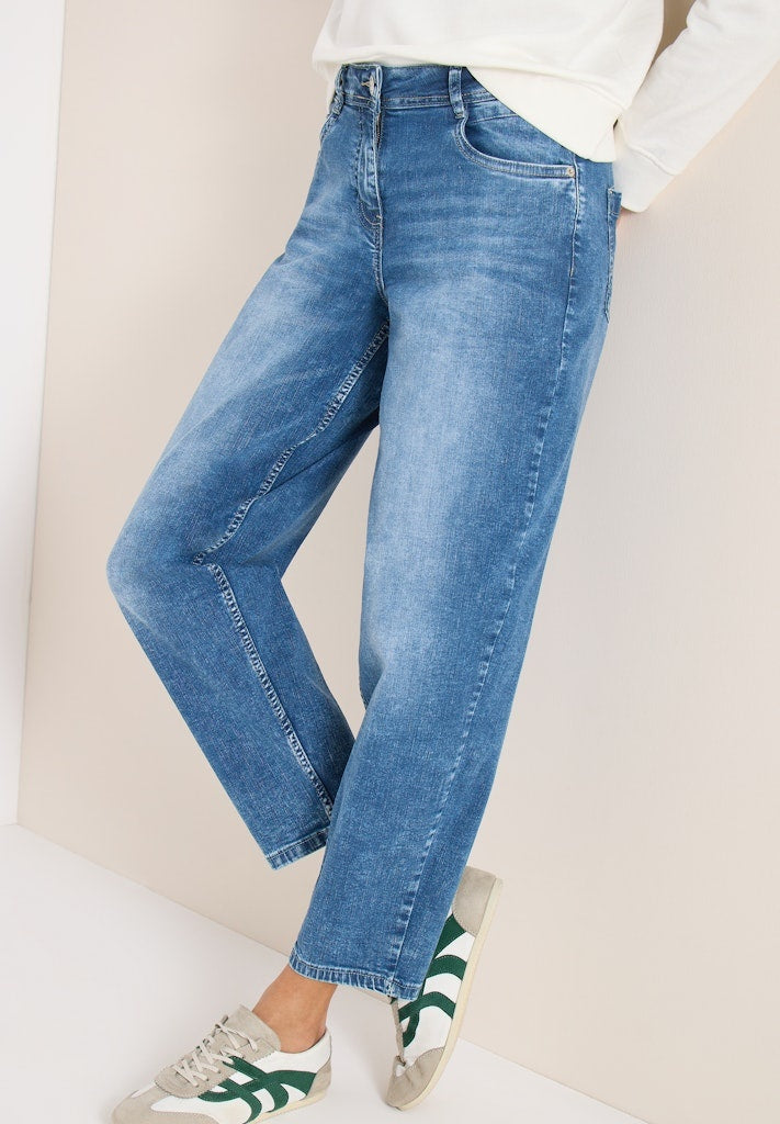 Cecil Barrel Jeans 380666 - 10283 Mid Blue Wash