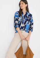 Cecil Blouse Splitneck 346358 - 37410 Cloud Blue