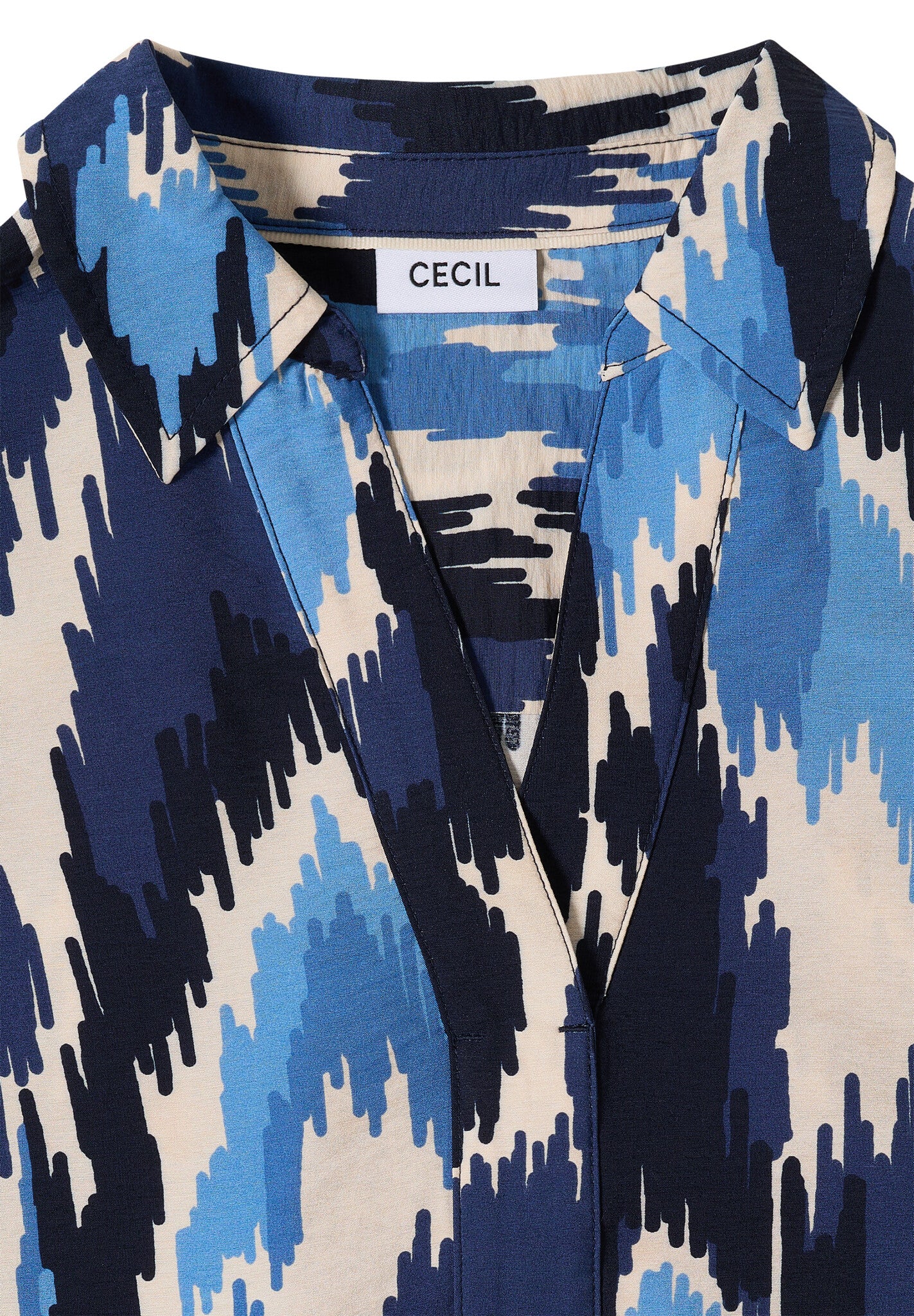 Cecil Blouse Splitneck 346358 - 37410 Cloud Blue