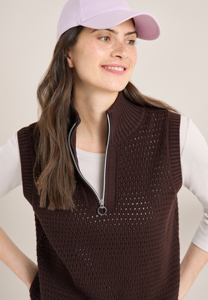 Cecil Gilet Gebreid 303815 - 17493 Macchiato Brown