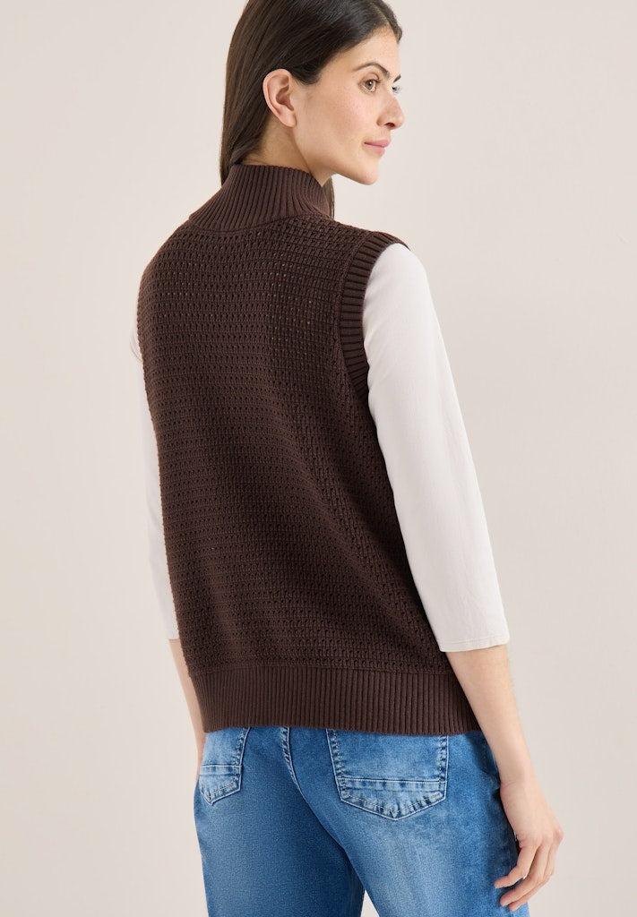 Cecil Gilet Gebreid 303815 - 17493 Macchiato Brown
