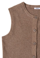 Cecil Gilet Rib 254114 - 17571 Urban Taupe Melange