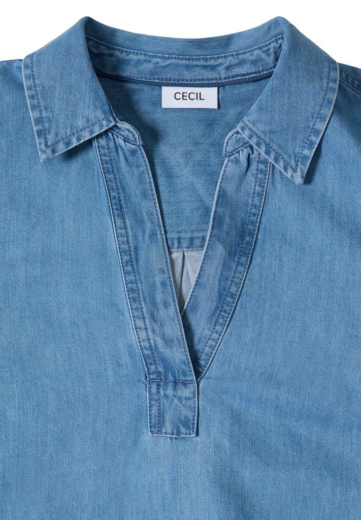 Cecil Jurk Denim Look 144792 - 10281 Mid Blue Wash