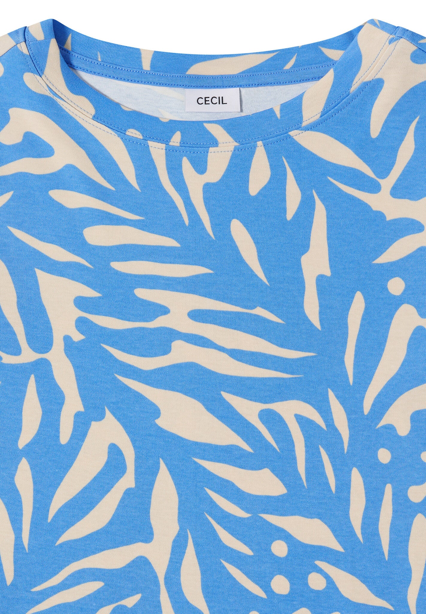 Cecil Shirt Lange Mouwen 324560 Boatneck  - 27372  Fountain Blue