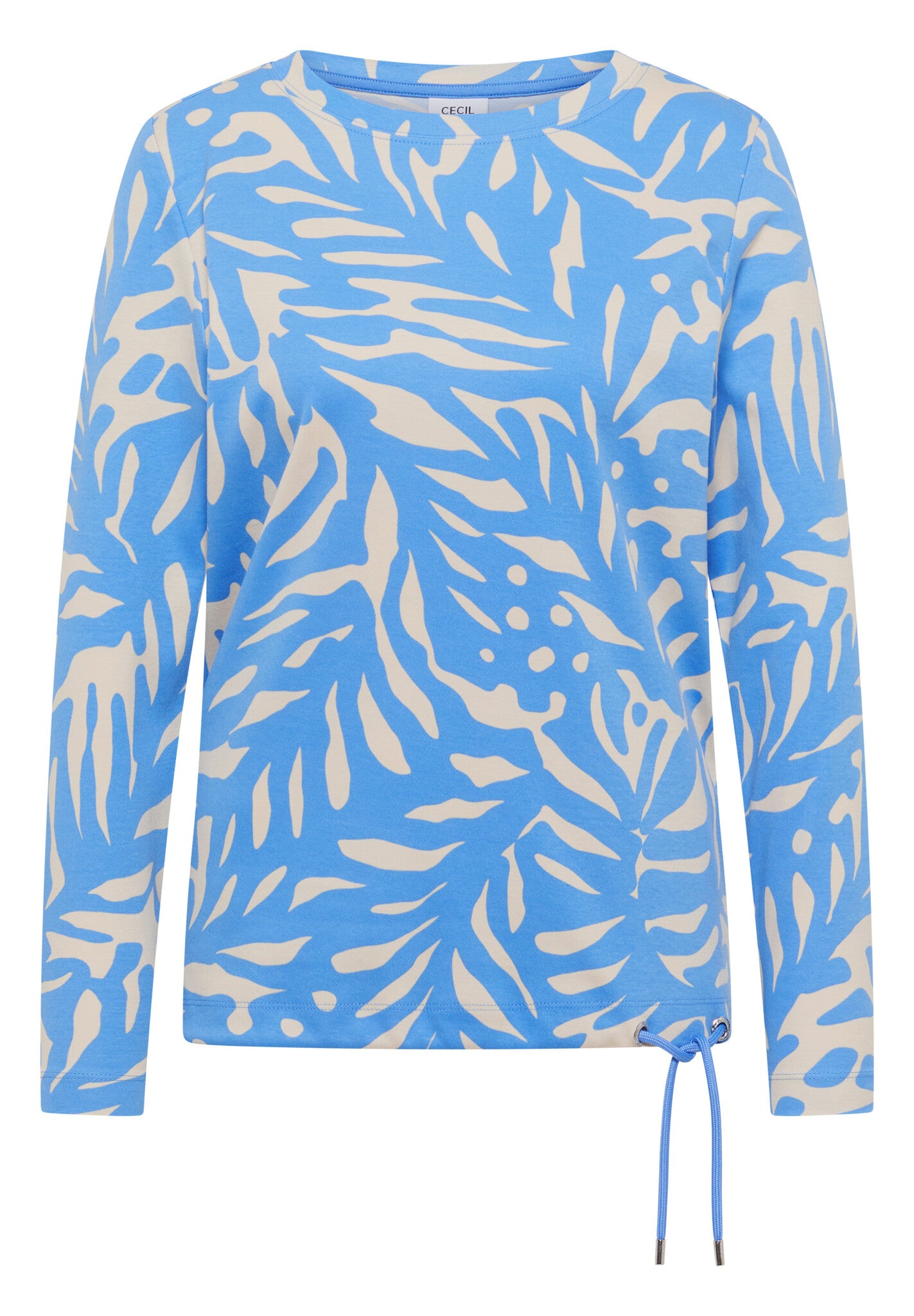 Cecil Shirt Lange Mouwen 324560 Boatneck  - 27372  Fountain Blue
