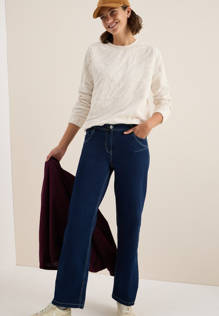 Cecil Sweater Zebra AOP - 16767 Light Beige