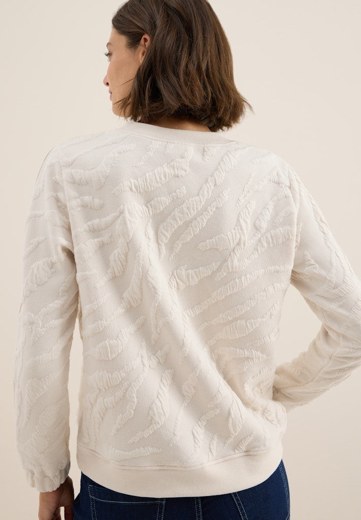 Cecil Sweater Zebra AOP - 16767 Light Beige
