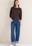 Cecil T-Shirt Driekwart Mouw 324663 - 17493  Macchiato Brown