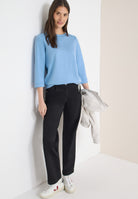 Cecil T-shirt Soft Touch 324663 - 17410 Cloud Blue