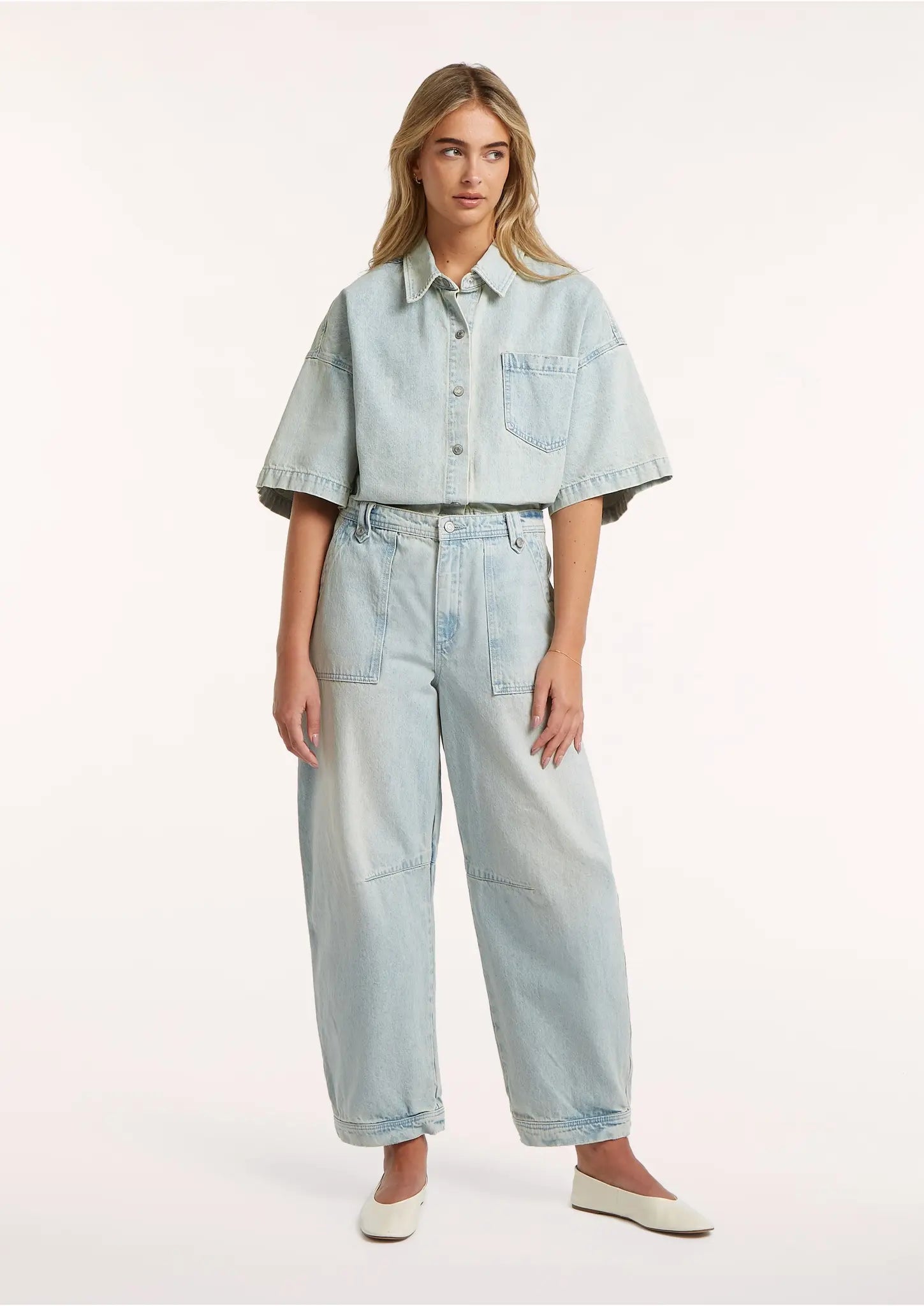 Circle of Trust Barrel Jean Loren SS26_49_ - 3282 Carribean Blue Wash