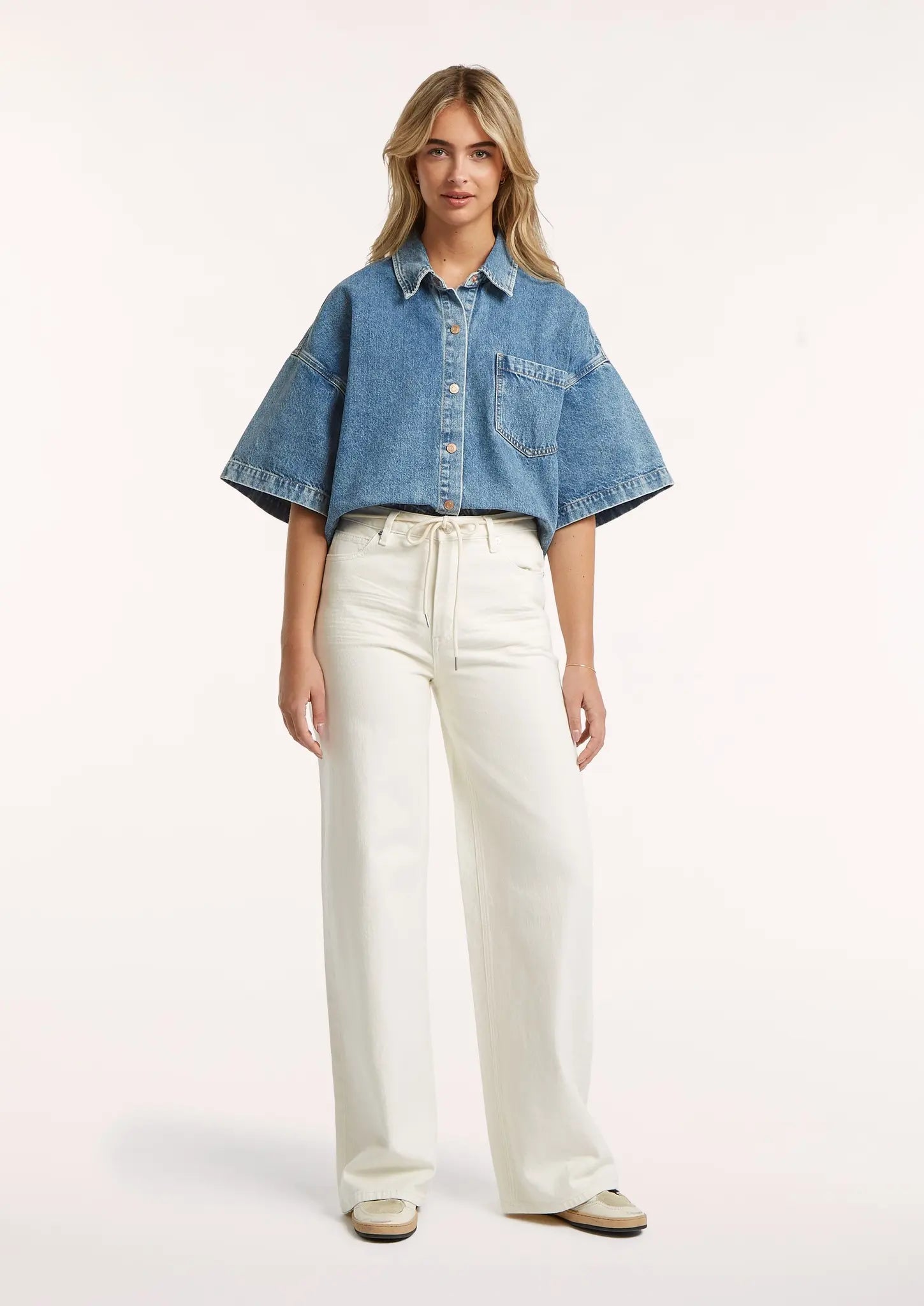 Circle Of Trust Wide Leg Jeans JONA S26_25_ - 9999 Bone White