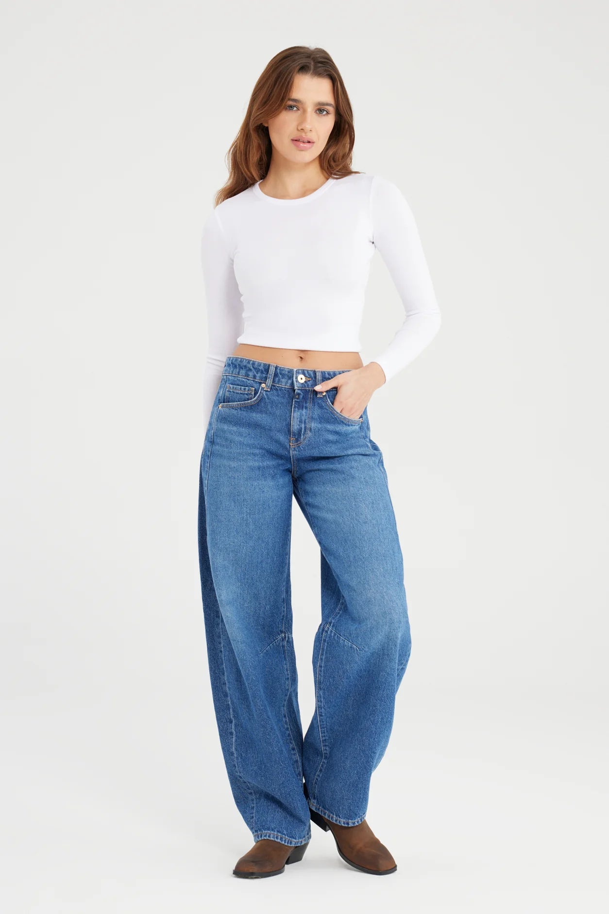 Cup of Joe Balloon Fit Jeans Clara - Medium Blue L32