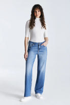 Cup of Joe Wide Leg Jeans Nova - Medium Blue