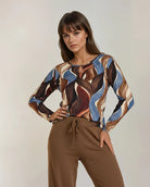 FOS Fashion Top Blouson Twist 7656 Mimi - 420 Jeans