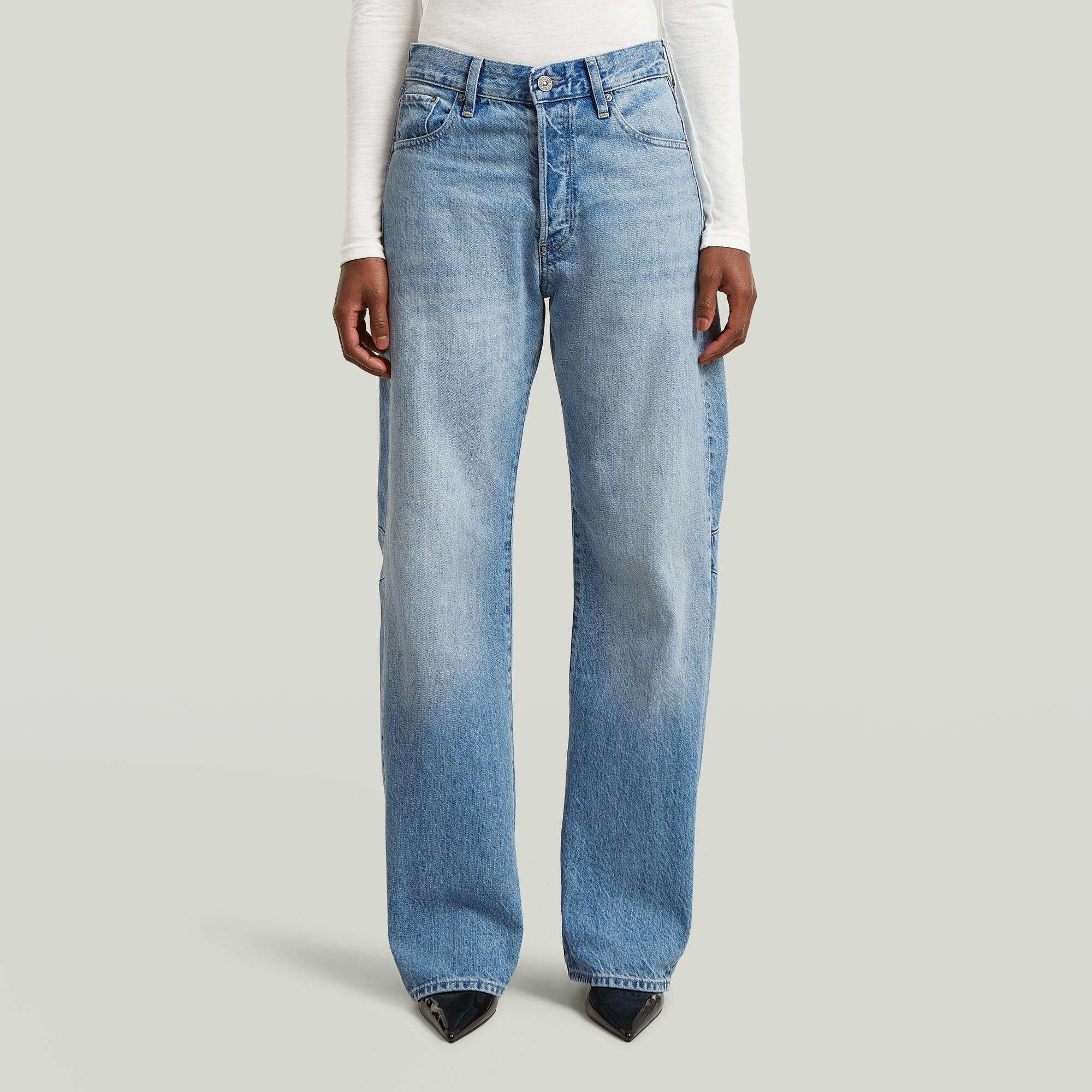 G-star Wide Leg Jeans D25372-E266 - H545 Faded Rhine Blue 
