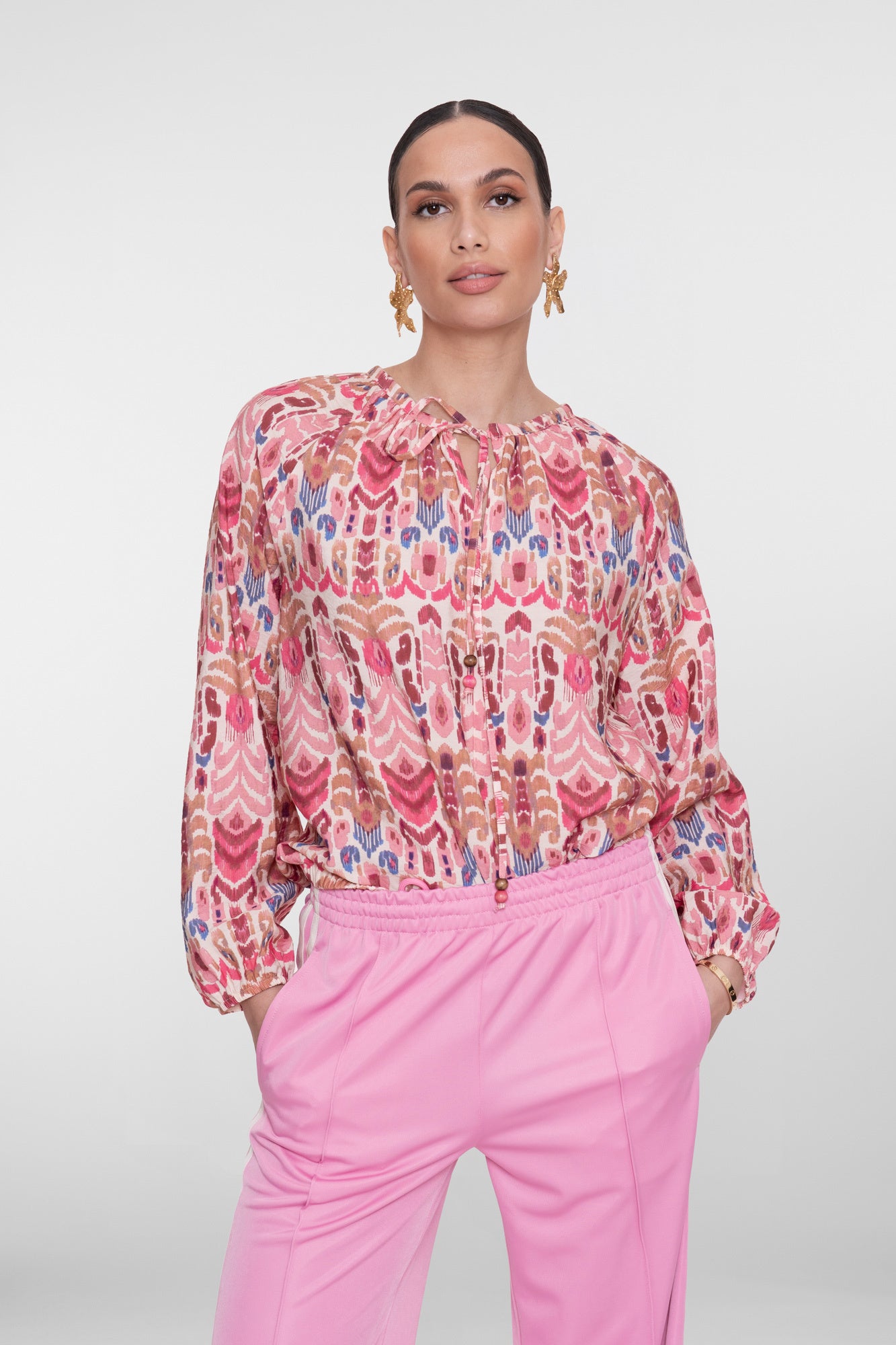 Geisha Blouse 63219-20 - 420 Pink/Cherry